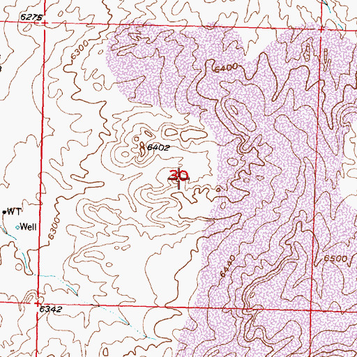 Topographic Map of Sagebrush A Mine, WY