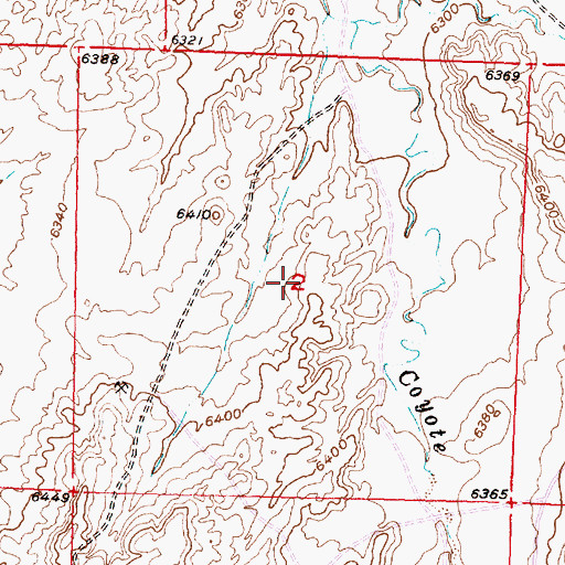 Topographic Map of Shoestring Mine, WY