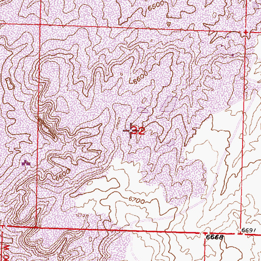 Topographic Map of White Number One Mine, WY
