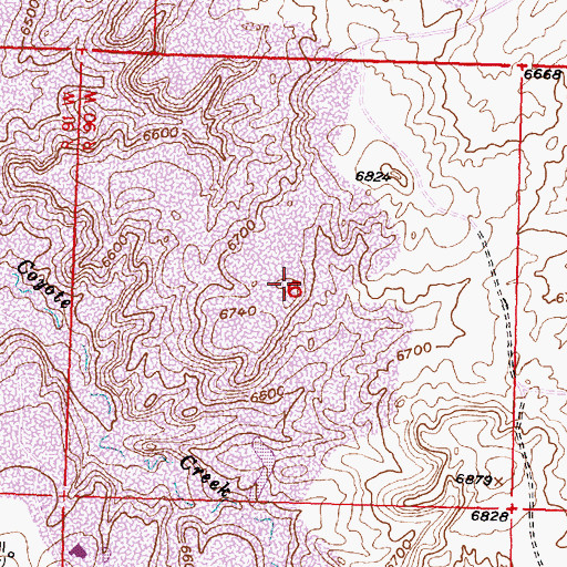 Topographic Map of Willow Number Fourteen Mine, WY