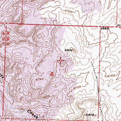 Topographic Map of Sunset Number Seven Mine, WY