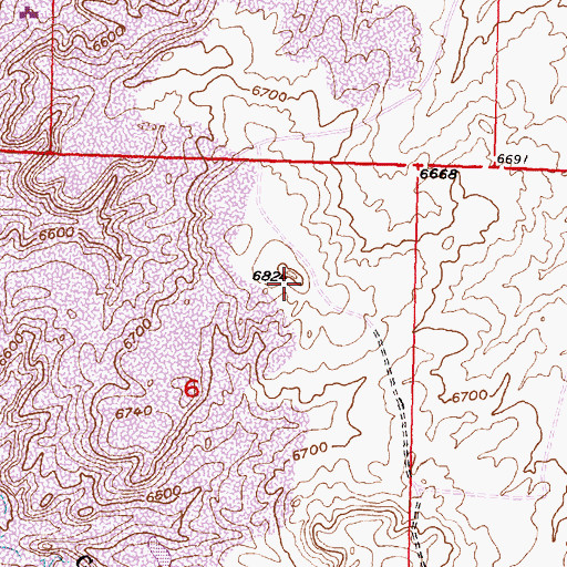 Topographic Map of Sweet Number Four Mine, WY