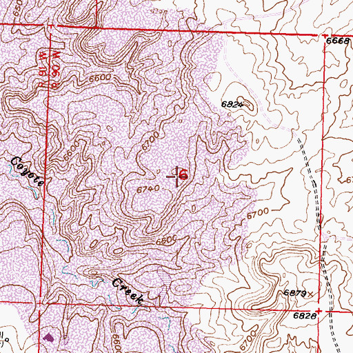 Topographic Map of Bart Mine, WY