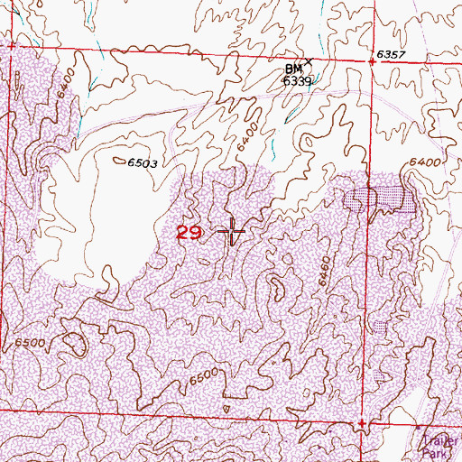 Topographic Map of Bridger Mine, WY
