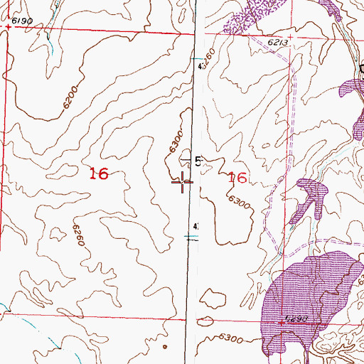 Topographic Map of Levi Mine, WY