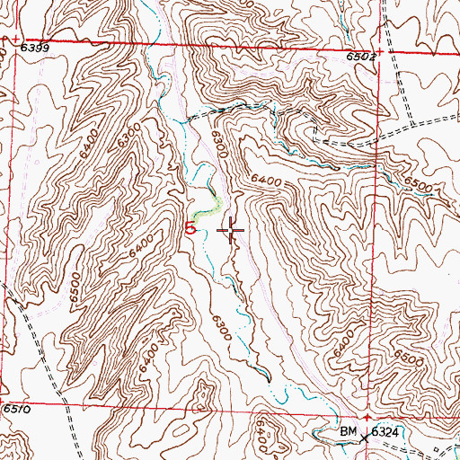 Topographic Map of Horntoad Number Six Mine, WY