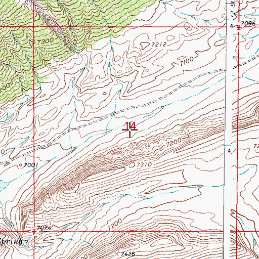 Topographic Map of Freezeout-Seminoe Area Two Mine, WY