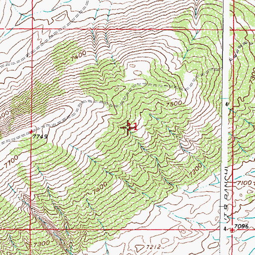 Topographic Map of Freezeout-Seminoe Area Three Mine, WY