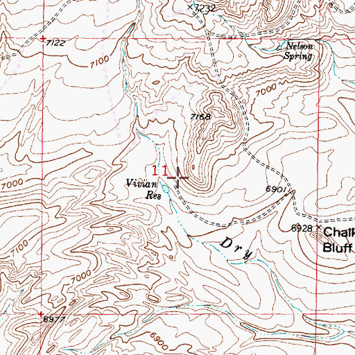 Topographic Map of Chimney Rock Claims, WY