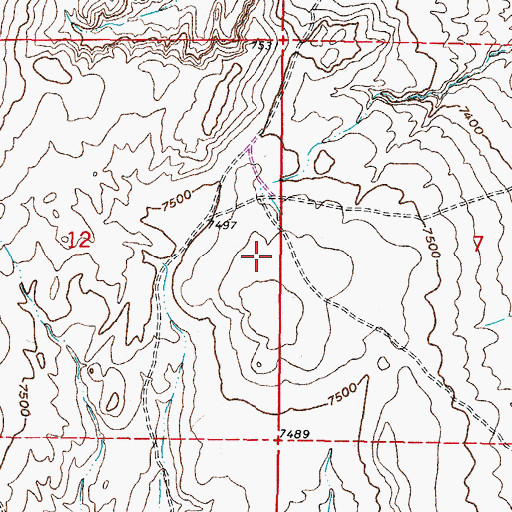 Topographic Map of Freezeout Hills Number Two Mine, WY