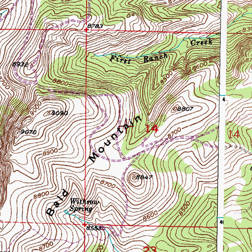 Topographic Map of Jim Claims Mine, WY