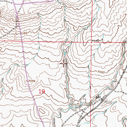 Topographic Map of AEC Anomaly Number Six Mine, WY
