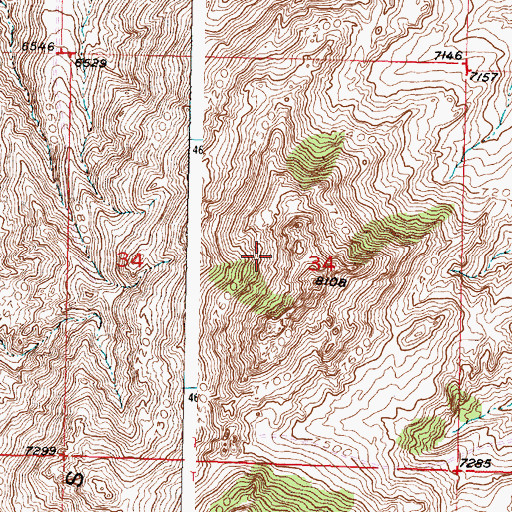 Topographic Map of Canyon Claims Number One, WY