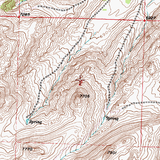 Topographic Map of Chim Claims, WY