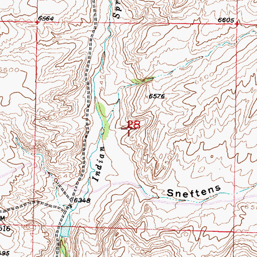 Topographic Map of Doozle Number Three Mine, WY