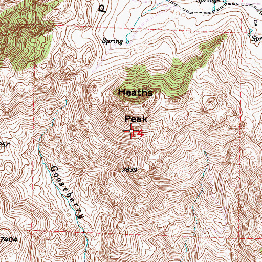 Topographic Map of Little Man Mine, WY