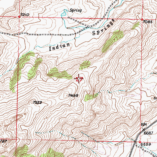 Topographic Map of Omega Claim Group Mine, WY