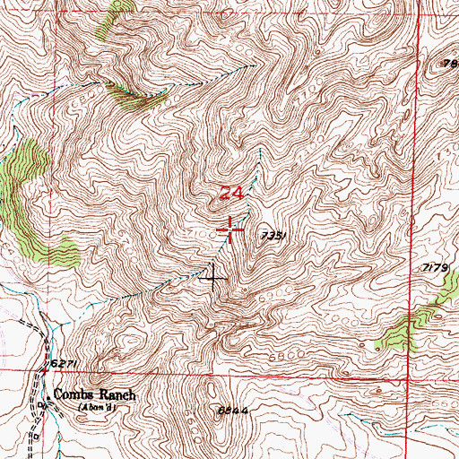 Topographic Map of Terry Dean Claims, WY