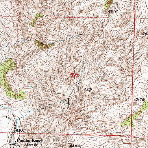 Topographic Map of Heath Peak Claims Number Two, WY