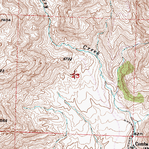Topographic Map of Heath Peak Claims Number Three, WY