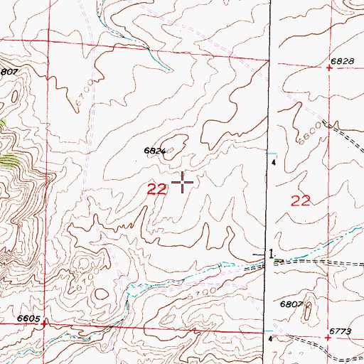 Topographic Map of Big Bug Claim, WY