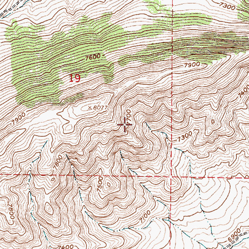 Topographic Map of Smith Creek Deposit, WY