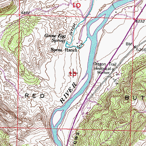 Topographic Map of Goose Egg Number Two Mine, WY