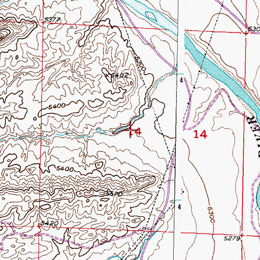 Topographic Map of Red Ash Mine, WY