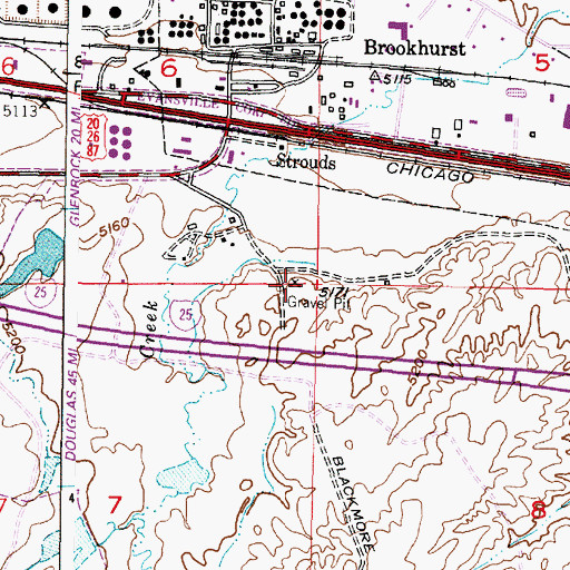 Topographic Map of Lathrop L-Three Pit, WY