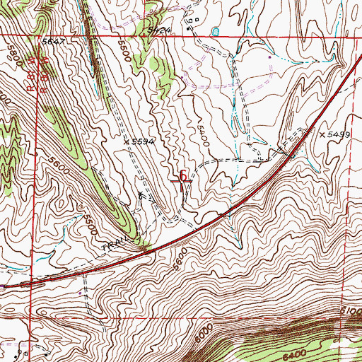 Topographic Map of Goose Egg Number One Mine, WY