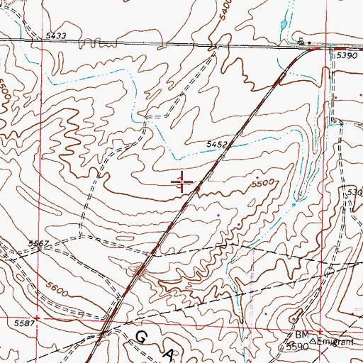 Topographic Map of Rosebud Pit Number Four, WY