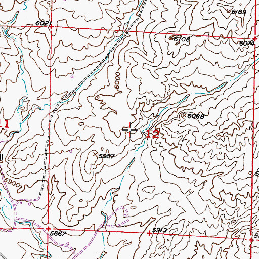 Topographic Map of Airstrike Mine, WY