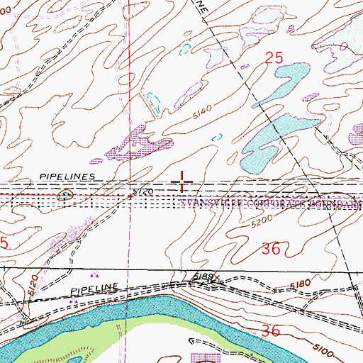 Topographic Map of Sun Ray Pit, WY