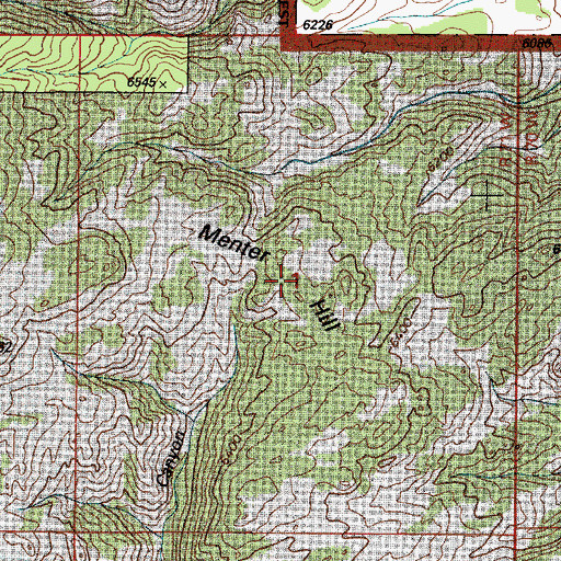 Topographic Map of Palmer Canyon Mine, WY