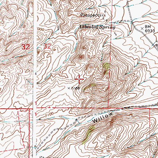 Topographic Map of Nipper Number One Claim, WY