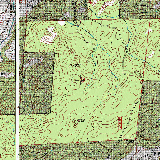 Topographic Map of Big Chief Mica Mine, WY