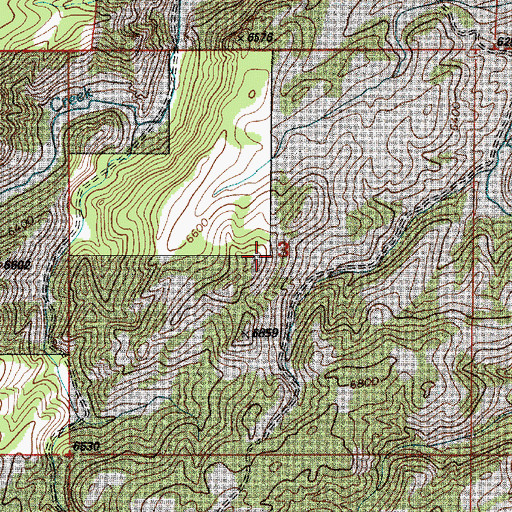 Topographic Map of Owen Creek Area Mine, WY