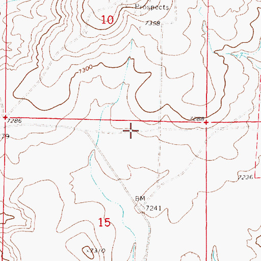 Topographic Map of Sheep Creek Mine, WY