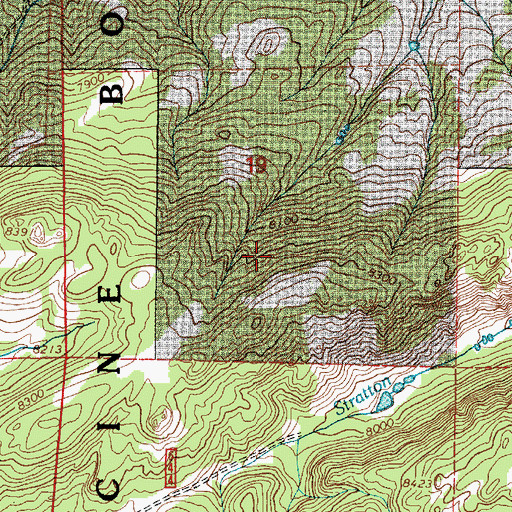 Topographic Map of Albany Number One Claim, WY