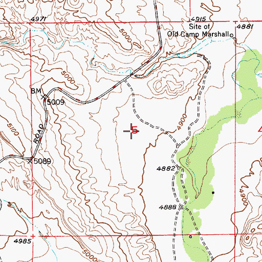 Topographic Map of Box Elder Area Mine, WY