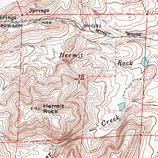 Topographic Map of Olin Brothers Property Mine, WY