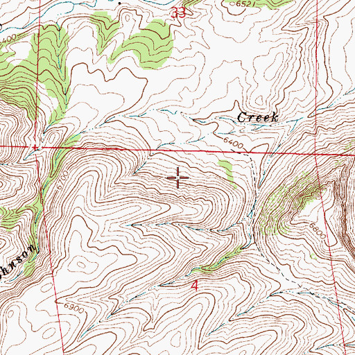 Topographic Map of Beach Prospect, WY