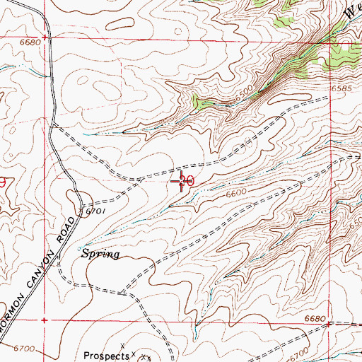 Topographic Map of Jasper Mine, WY