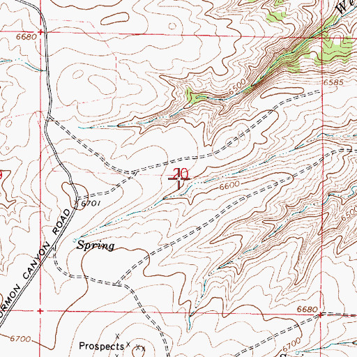Topographic Map of Smith Deposit, WY