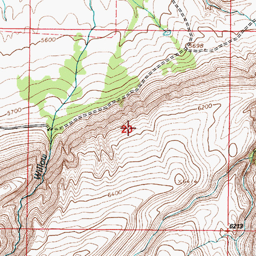 Topographic Map of Smith Deposit, WY