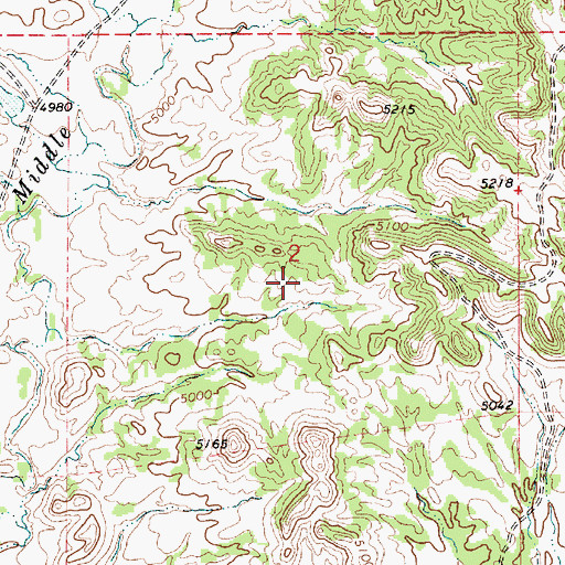 Topographic Map of Henry Reese Fee Land Mine, WY