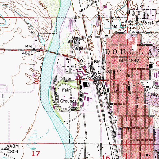 Topographic Map of Carmen Pit, WY