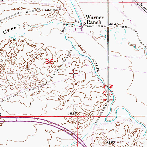 Topographic Map of Recluse Pit, WY