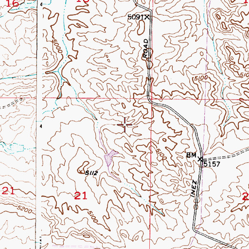 Topographic Map of Slichter Mine, WY