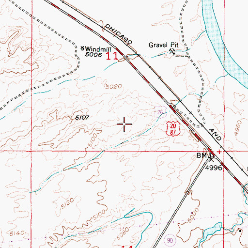 Topographic Map of Forbis Pit, WY